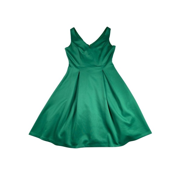Dkny Dresses & Skirts - DKNY Dress Womens‎ 2 Green A-line Pleated Sleeveless V-neck Party Holiday